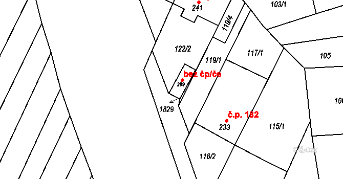 Bohutice 50044249 na parcele st. 299 v KÚ Bohutice, Katastrální mapa