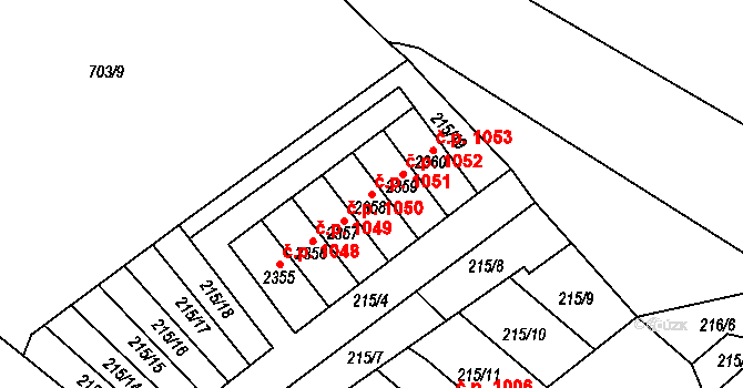 Sušice II 1051, Sušice na parcele st. 2358 v KÚ Sušice nad Otavou, Katastrální mapa
