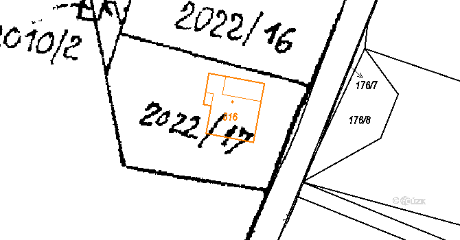 Kašperské Hory 450 na parcele st. 816 v KÚ Kašperské Hory, Katastrální mapa