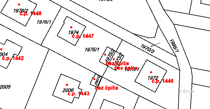 Příbor 42670250 na parcele st. 1975/2 v KÚ Příbor, Katastrální mapa