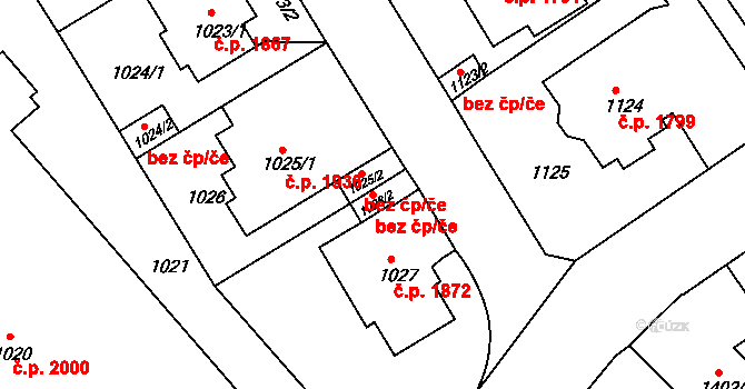 Ústí nad Labem 44718250 na parcele st. 1028/2 v KÚ Ústí nad Labem, Katastrální mapa