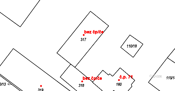 Bohdalice-Pavlovice 45829250 na parcele st. 317 v KÚ Bohdalice, Katastrální mapa