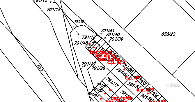 Kutná Hora 88830250 na parcele st. 791/76 v KÚ Sedlec u Kutné Hory, Katastrální mapa