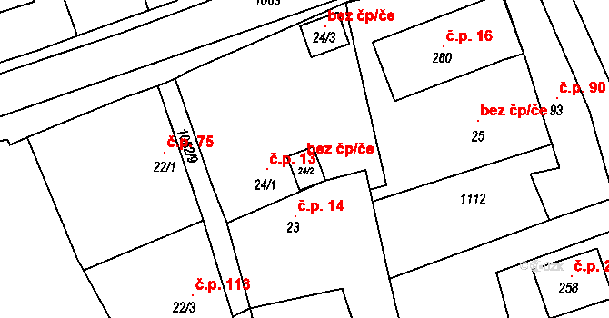 Tuhaň 102253251 na parcele st. 24/2 v KÚ Tuhaň, Katastrální mapa