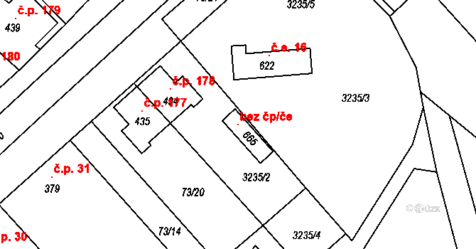 Brod nad Dyjí 104620251 na parcele st. 665 v KÚ Brod nad Dyjí, Katastrální mapa