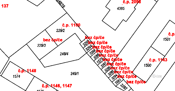 Čáslav 119967251 na parcele st. 3294 v KÚ Čáslav, Katastrální mapa