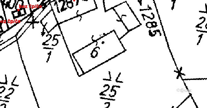 Markvartice 60, Jablonné v Podještědí na parcele st. 6 v KÚ Markvartice v Podještědí, Katastrální mapa
