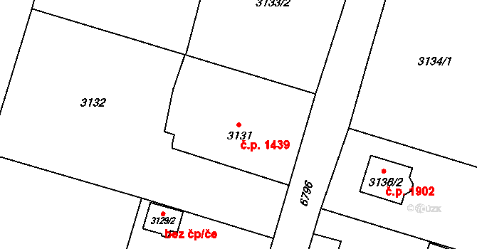 Rychvald 1439 na parcele st. 3131 v KÚ Rychvald, Katastrální mapa
