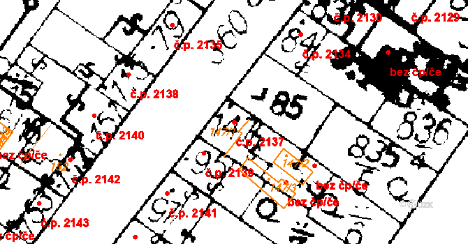 Podlusky 2137, Roudnice nad Labem na parcele st. 147/1 v KÚ Podlusky, Katastrální mapa