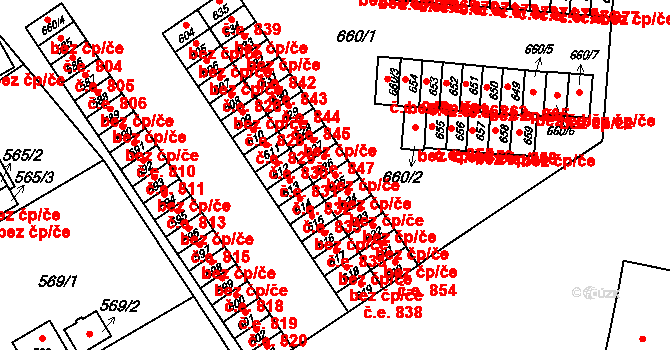 Kopřivnice 38930251 na parcele st. 625 v KÚ Kopřivnice, Katastrální mapa