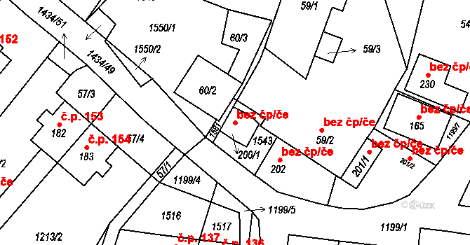 Lesná 41347251 na parcele st. 200/1 v KÚ Lesná u Tachova, Katastrální mapa