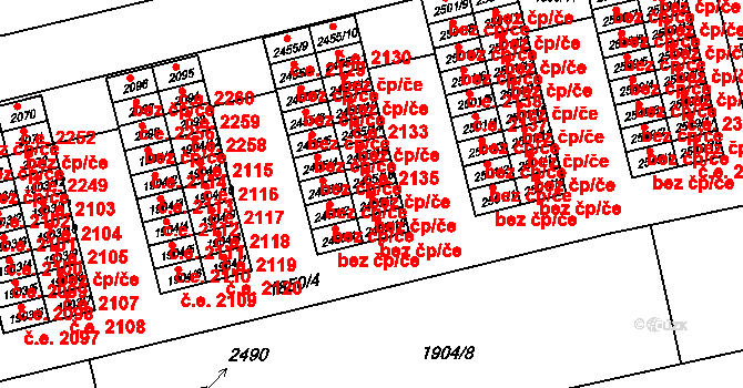 Otrokovice 43369251 na parcele st. 2455/17 v KÚ Otrokovice, Katastrální mapa