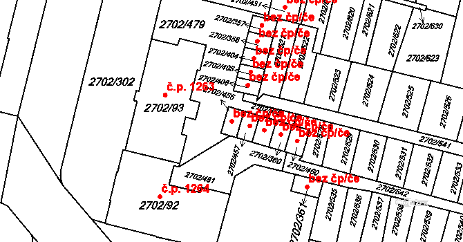 Opava 43786251 na parcele st. 2702/456 v KÚ Opava-Předměstí, Katastrální mapa