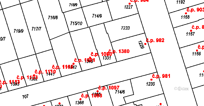 Kojetín 43821251 na parcele st. 1331 v KÚ Kojetín, Katastrální mapa