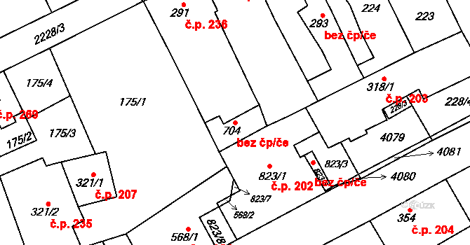 Lomnice nad Popelkou 44715251 na parcele st. 704 v KÚ Lomnice nad Popelkou, Katastrální mapa