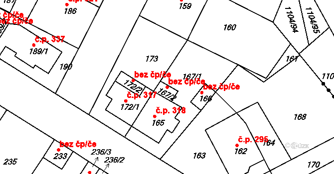 Novosedlice 45128251 na parcele st. 167/2 v KÚ Novosedlice, Katastrální mapa