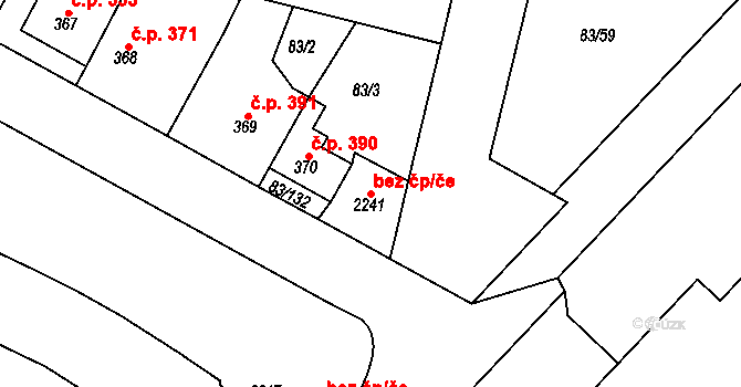 Kralupy nad Vltavou 45383251 na parcele st. 2241 v KÚ Lobeček, Katastrální mapa
