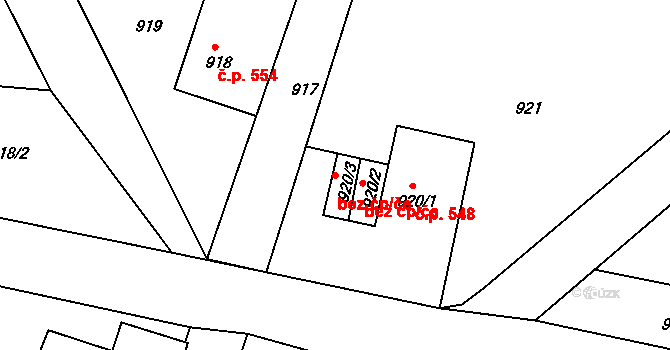 Hrádek nad Nisou 46995251 na parcele st. 920/3 v KÚ Hrádek nad Nisou, Katastrální mapa