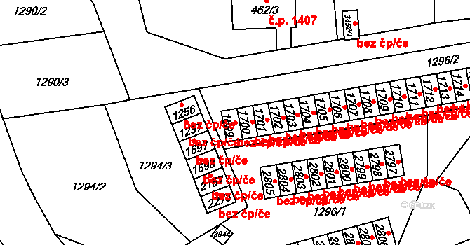 Vrchlabí 48117251 na parcele st. 1699 v KÚ Vrchlabí, Katastrální mapa