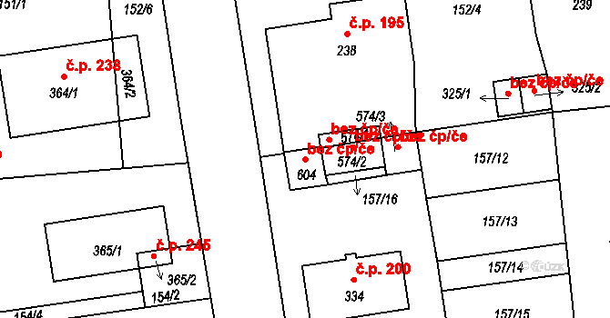 Čechtice 48560251 na parcele st. 604 v KÚ Čechtice, Katastrální mapa