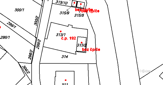 Jeseník 89130251 na parcele st. 313/2 v KÚ Bukovice u Jeseníka, Katastrální mapa
