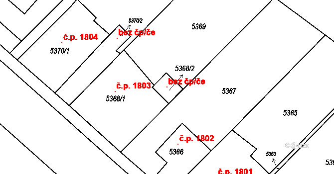 Krnov 98196251 na parcele st. 5368/2 v KÚ Krnov-Horní Předměstí, Katastrální mapa