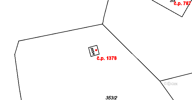 Lutyně 1378, Orlová na parcele st. 353/4 v KÚ Horní Lutyně, Katastrální mapa