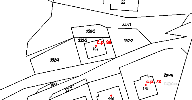 Šiškovice 86, Licibořice, Katastrální mapa