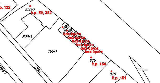 Trutnov 39062252 na parcele st. 1921 v KÚ Trutnov, Katastrální mapa