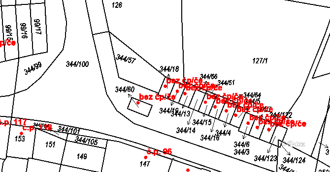 Milovice 43418252 na parcele st. 344/18 v KÚ Milovice u Mikulova, Katastrální mapa