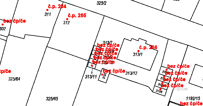 Žebrák 46983252 na parcele st. 313/8 v KÚ Žebrák, Katastrální mapa