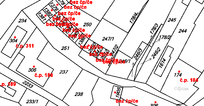 Lomnice nad Popelkou 49251252 na parcele st. 2612 v KÚ Lomnice nad Popelkou, Katastrální mapa