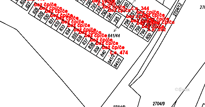 Lovosice 50025252 na parcele st. 840 v KÚ Lovosice, Katastrální mapa