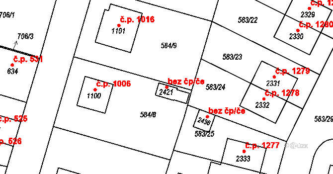Třebechovice pod Orebem 50193252 na parcele st. 2421 v KÚ Třebechovice pod Orebem, Katastrální mapa