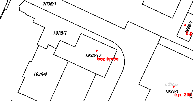 Kopřivnice 41274253 na parcele st. 1938/17 v KÚ Kopřivnice, Katastrální mapa