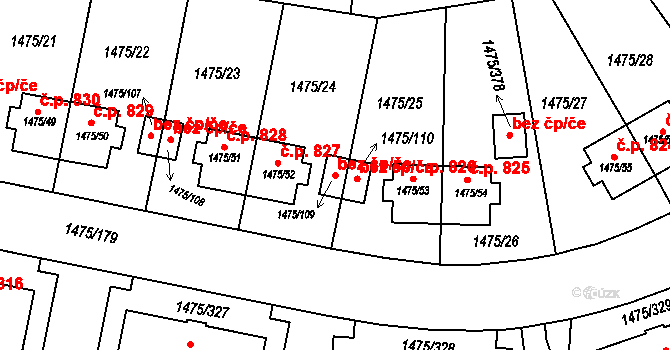Praha 46754253 na parcele st. 1475/109 v KÚ Košíře, Katastrální mapa