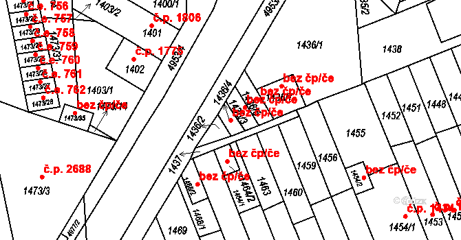 Louny 50074253 na parcele st. 1436/4 v KÚ Louny, Katastrální mapa