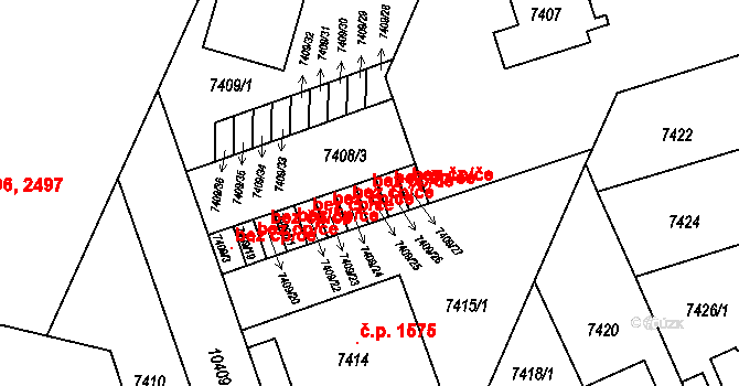 Plzeň 102223254 na parcele st. 7409/25 v KÚ Plzeň, Katastrální mapa