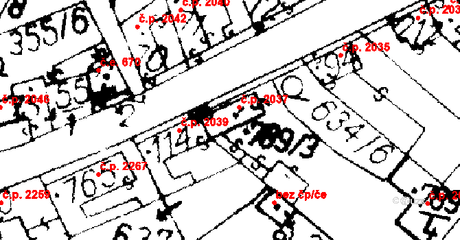 Podlusky 2037, Roudnice nad Labem na parcele st. 789/3 v KÚ Podlusky, Katastrální mapa