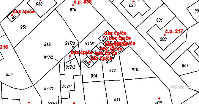 Odry 38952254 na parcele st. 915/6 v KÚ Odry, Katastrální mapa