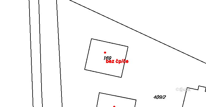 Měcholupy 40594254 na parcele st. 169 v KÚ Velká Černoc, Katastrální mapa