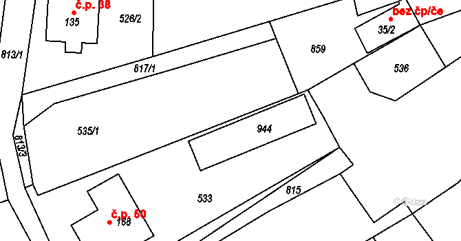 Chlístovice 42185254 na parcele st. 37 v KÚ Kralice, Katastrální mapa