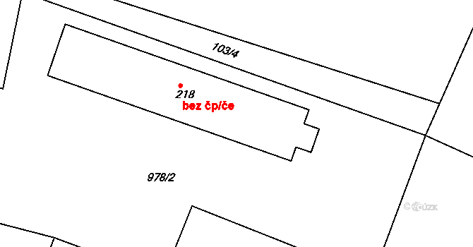 Peruc 42758254 na parcele st. 218 v KÚ Černochov, Katastrální mapa