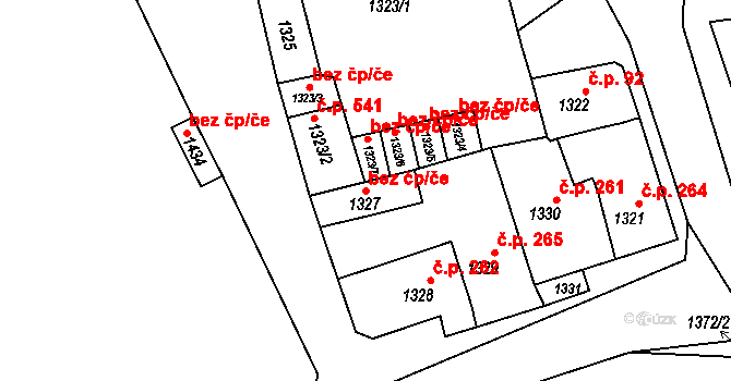 Velké Opatovice 44077254 na parcele st. 1327 v KÚ Velké Opatovice, Katastrální mapa