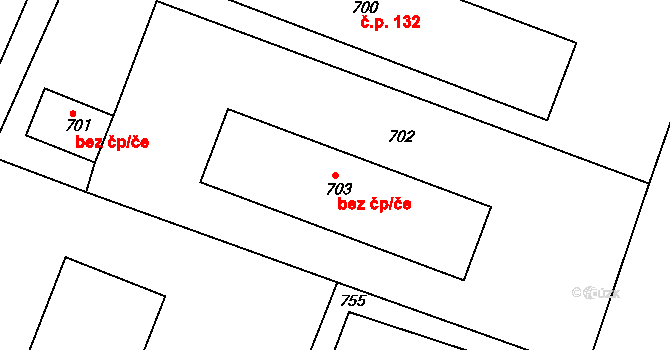 Tochovice 44500254 na parcele st. 703 v KÚ Tochovice, Katastrální mapa
