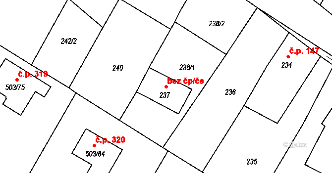 Strupčice 45084254 na parcele st. 237 v KÚ Strupčice, Katastrální mapa