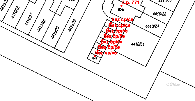 Hrušovany nad Jevišovkou 47497254 na parcele st. 1247 v KÚ Hrušovany nad Jevišovkou, Katastrální mapa