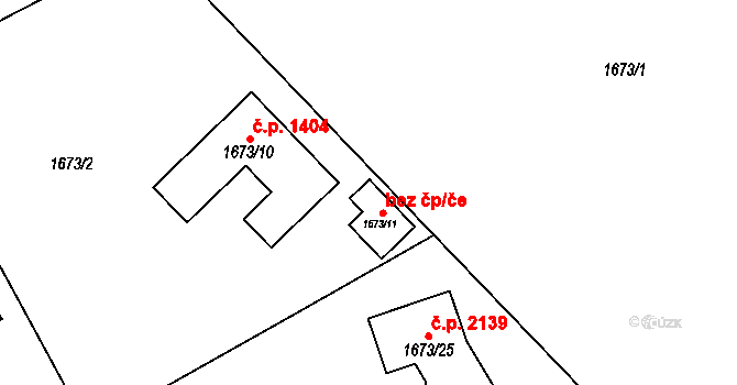 Černošice 47613254 na parcele st. 1673/11 v KÚ Černošice, Katastrální mapa