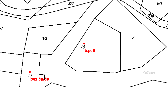 Vrtěžíř 6, Štěpánov nad Svratkou na parcele st. 10 v KÚ Vrtěžíř, Katastrální mapa