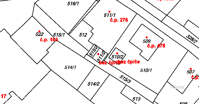 Dolní Rychnov 38561255 na parcele st. 511/2 v KÚ Dolní Rychnov, Katastrální mapa